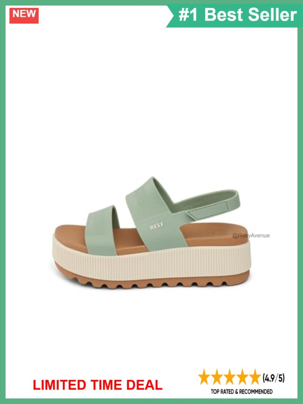 Waterproof EVA Platform Slingback Sandals Adjustable Straps Casual